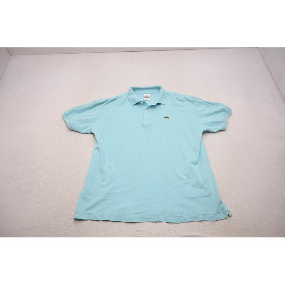 Lacoste Polo Shirt Men Size 7 XL Light Blue Short Sleeve Pique Cotton Excellent - Picture 5 of 12